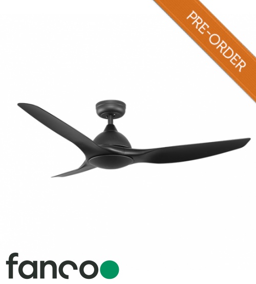 Fanco Horizon 2, 52" DC Ceiling Fan with Smart Remote Control in Black